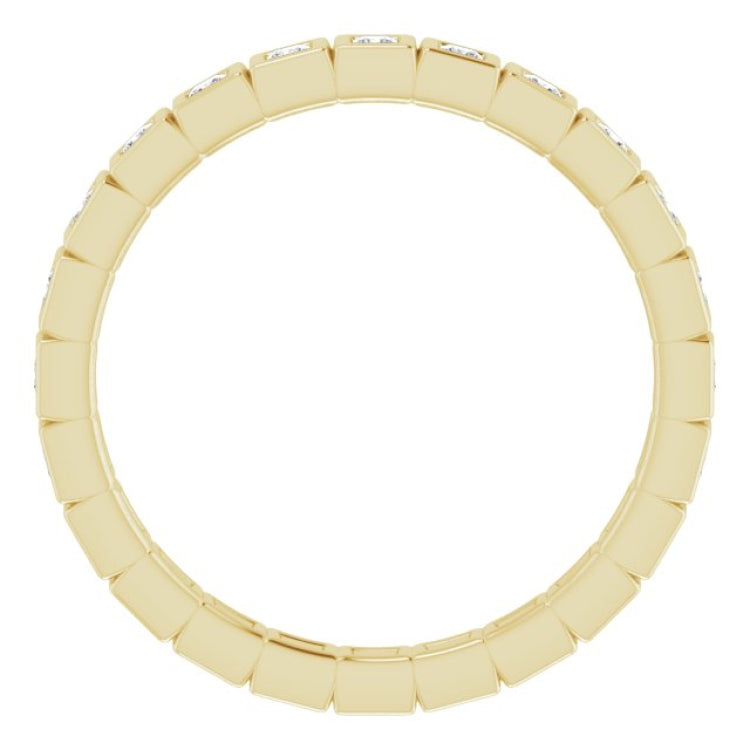 10K Yellow Gold 1/3 CTW Lab-Grown Diamond Eternity Band Size 4.5