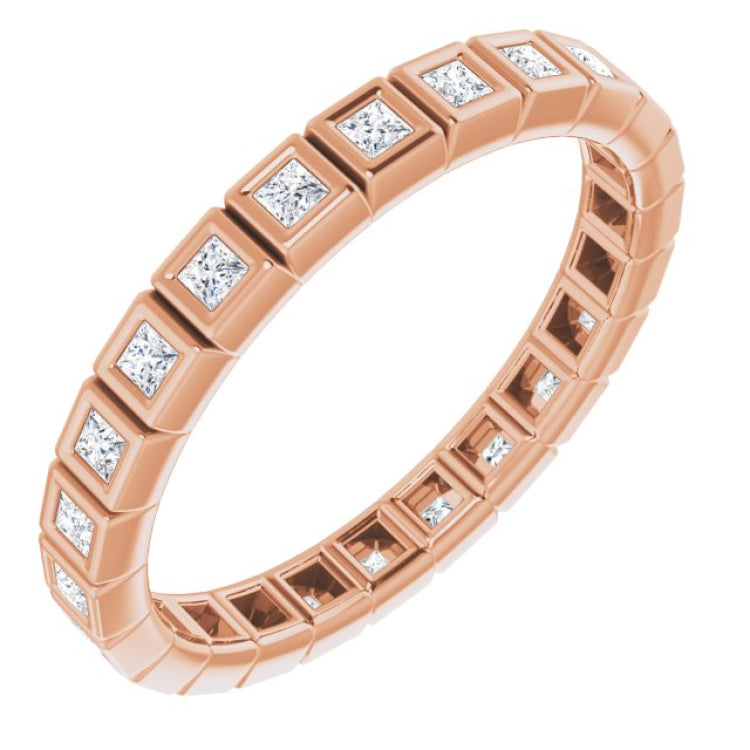10K Rose Gold 1/3 CTW Lab-Grown Diamond Eternity Band Size 4.75