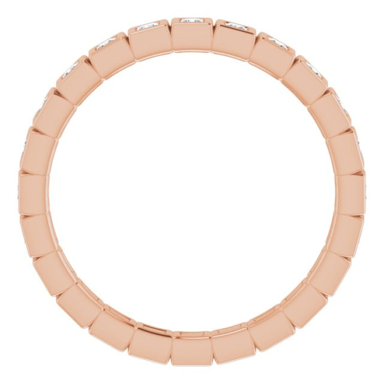 10K Rose Gold 1/3 CTW Lab-Grown Diamond Eternity Band Size 4.75