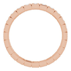 10K Rose Gold 1/3 CTW Lab-Grown Diamond Eternity Band Size 4.75