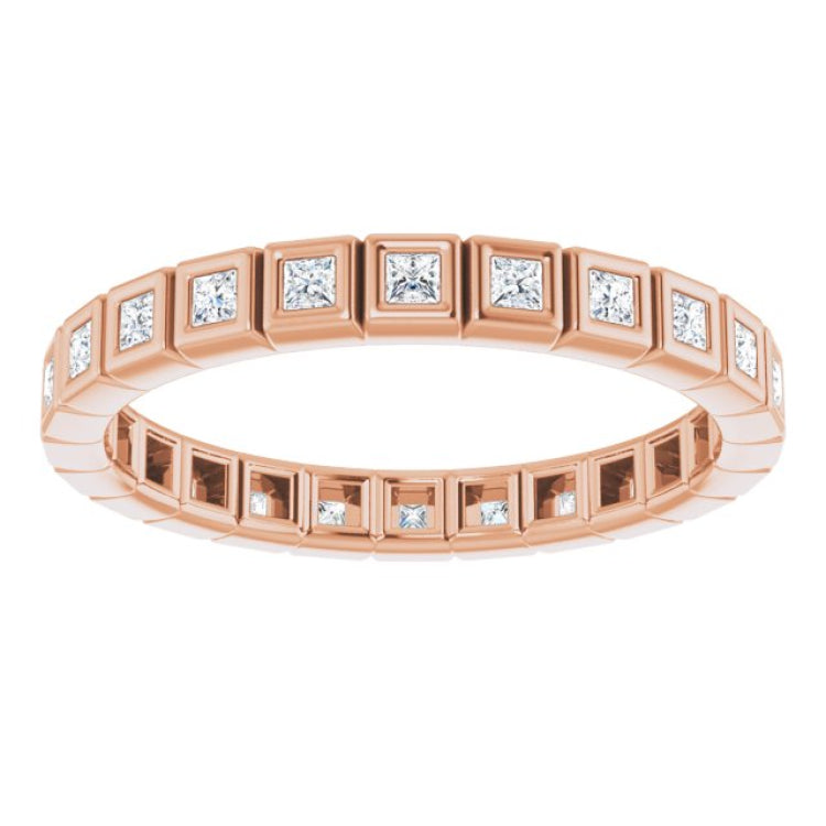 10K Rose Gold 1/3 CTW Lab-Grown Diamond Eternity Band Size 4.75