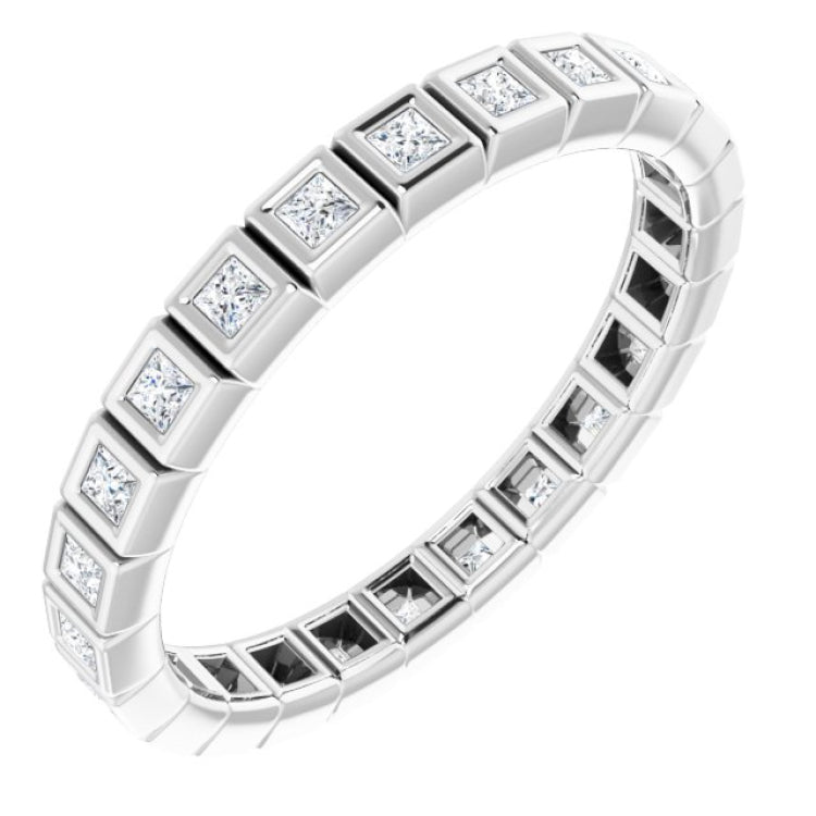 10K White Gold 1/3 CTW Lab-Grown Diamond Eternity Band Size 4.75