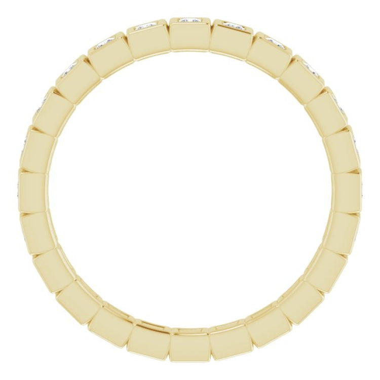 10K Yellow Gold 1/3 CTW Lab-Grown Diamond Eternity Band Size 4.75