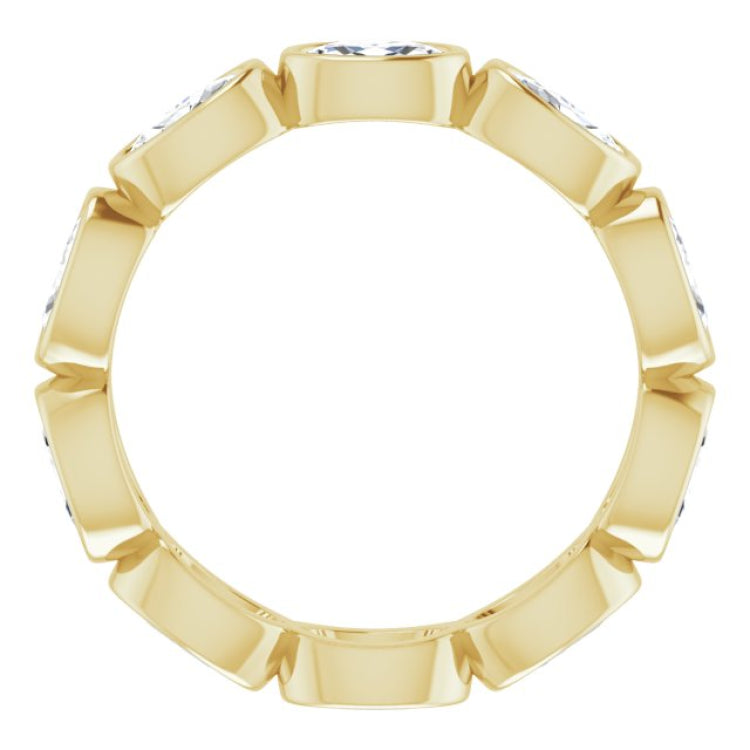 10K Yellow Gold 1 9/10 CTW Lab-Grown Diamond Eternity Band Size 6.75