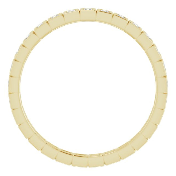 10K Yellow Gold 3/8 CTW Lab-Grown Diamond Eternity Band Size 9