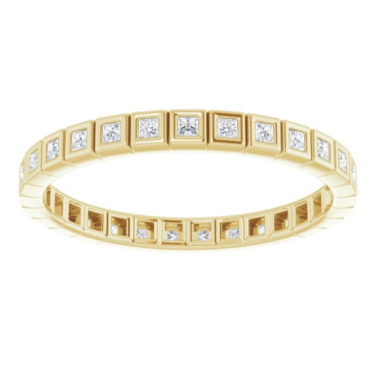 10K Yellow Gold 3/8 CTW Lab-Grown Diamond Eternity Band Size 9