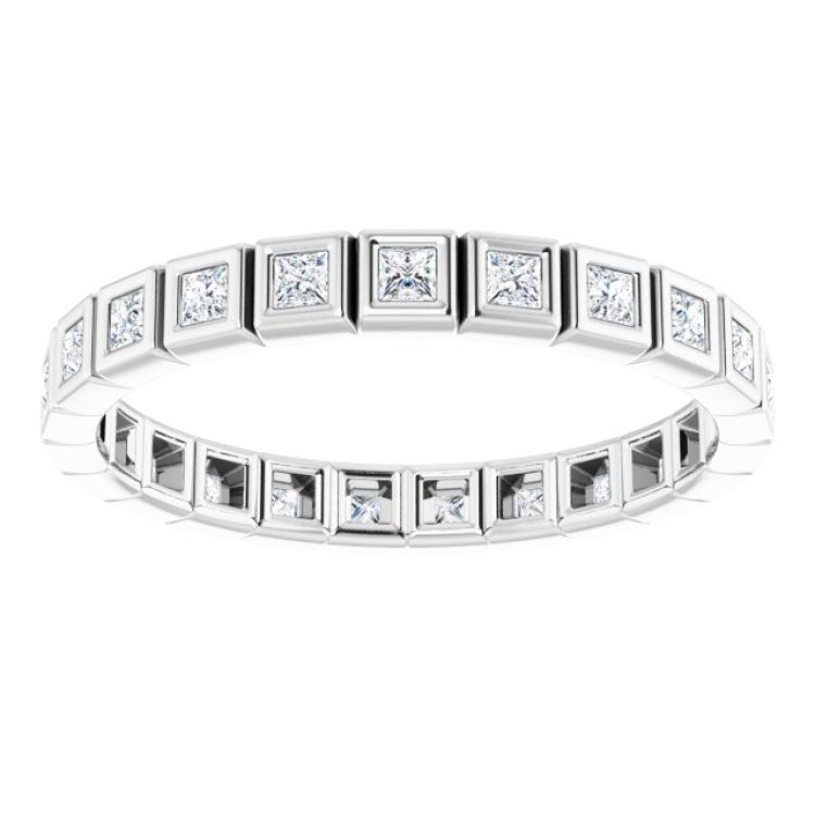 10K White Gold 1/2 CTW Lab-Grown Diamond Eternity Band Size 7.5