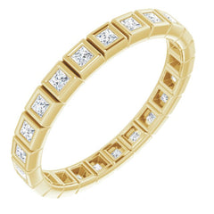 10K Yellow Gold 1/2 CTW Lab-Grown Diamond Eternity Band Size 7.5