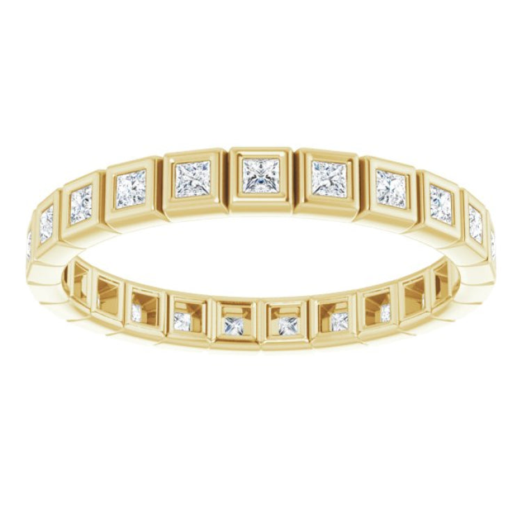 10K Yellow Gold 1/2 CTW Lab-Grown Diamond Eternity Band Size 7.5