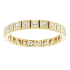 10K Yellow Gold 1/2 CTW Lab-Grown Diamond Eternity Band Size 7.5