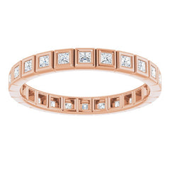 10K Rose Gold 1/2 CTW Lab-Grown Diamond Eternity Band Size 7.75
