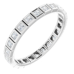 10K White Gold 1/2 CTW Lab-Grown Diamond Eternity Band Size 7.75