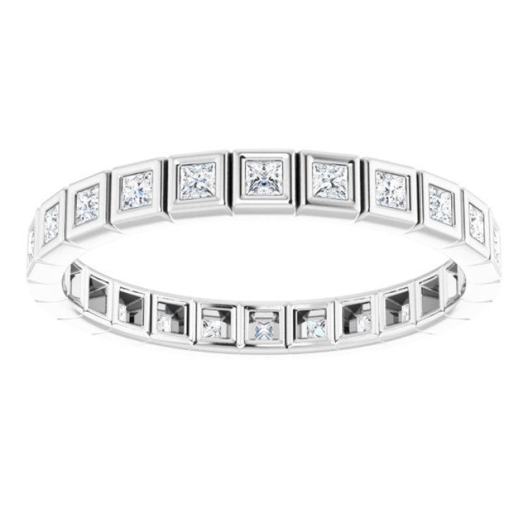 10K White Gold 1/2 CTW Lab-Grown Diamond Eternity Band Size 7.75