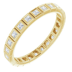 10K Yellow Gold 1/2 CTW Lab-Grown Diamond Eternity Band Size 7.75