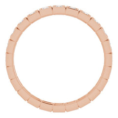 10K Rose Gold 1/2 CTW Lab-Grown Diamond Eternity Band Size 8