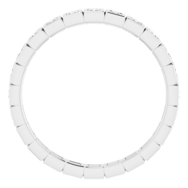 10K White Gold 1/2 CTW Lab-Grown Diamond Eternity Band Size 8