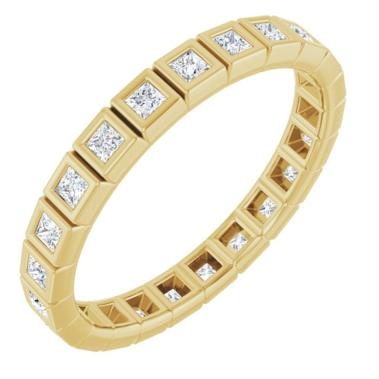 10K Yellow Gold 1/2 CTW Lab-Grown Diamond Eternity Band Size 7