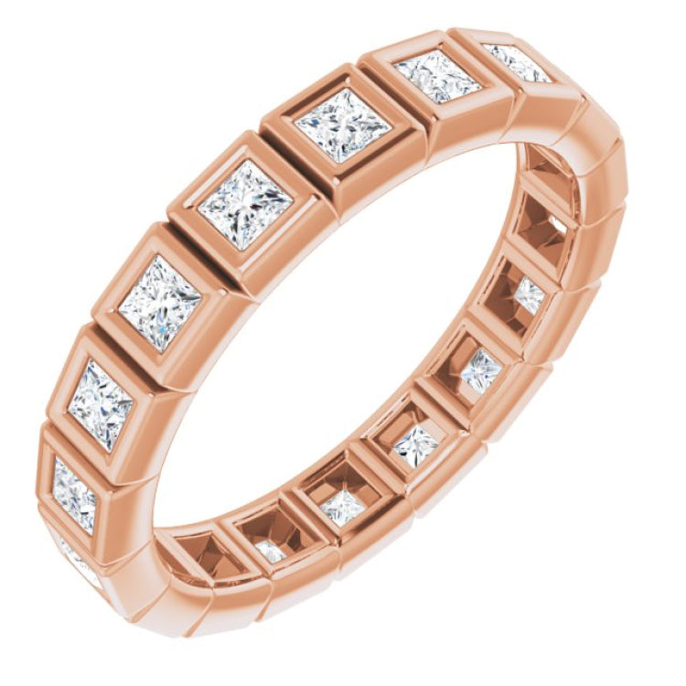 10K Rose Gold 5/8 CTW Lab-Grown Diamond Eternity Band Size 4