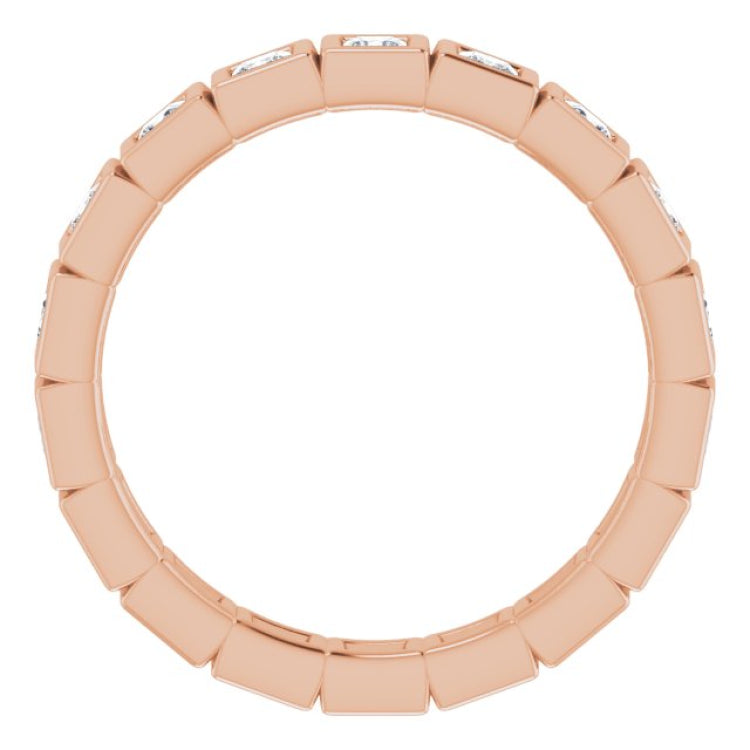 10K Rose Gold 5/8 CTW Lab-Grown Diamond Eternity Band Size 4