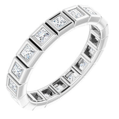 10K White Gold 5/8 CTW Lab-Grown Diamond Eternity Band Size 4