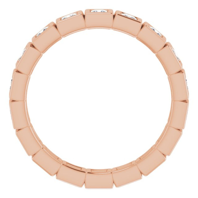 10K Rose Gold 5/8 CTW Lab-Grown Diamond Eternity Band Size 4.25