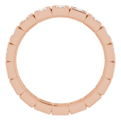 10K Rose Gold 5/8 CTW Lab-Grown Diamond Eternity Band Size 4.25