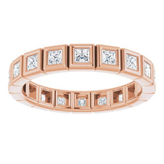 10K Rose Gold 5/8 CTW Lab-Grown Diamond Eternity Band Size 4.25