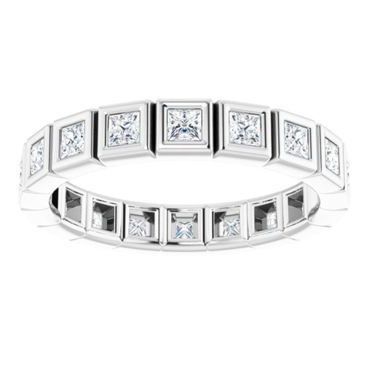 10K White Gold 5/8 CTW Lab-Grown Diamond Eternity Band Size 4.25