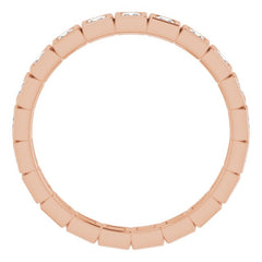 10K Rose Gold 3/4 CTW Lab-Grown Diamond Eternity Band Size 8