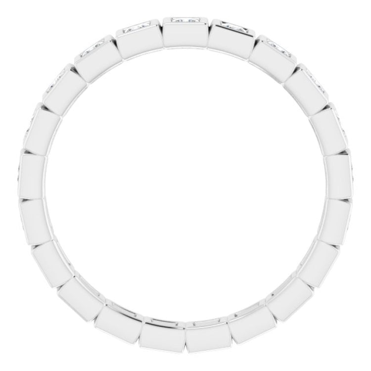 10K White Gold 3/4 CTW Lab-Grown Diamond Eternity Band Size 8