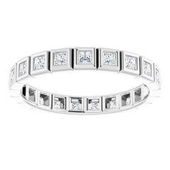 10K White Gold 3/4 CTW Lab-Grown Diamond Eternity Band Size 8