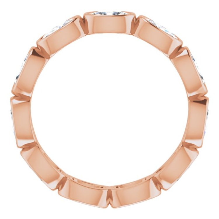 10K Rose Gold 2 1/6 CTW Lab-Grown Diamond Eternity Band Size 8.5