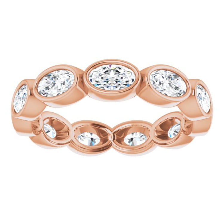 10K Rose Gold 2 1/6 CTW Lab-Grown Diamond Eternity Band Size 8.5