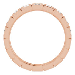 10K Rose Gold 9/10 CTW Lab-Grown Diamond Eternity Band Size 6.25