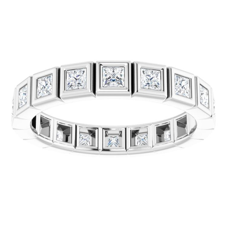 10K White Gold 9/10 CTW Lab-Grown Diamond Eternity Band Size 6.25