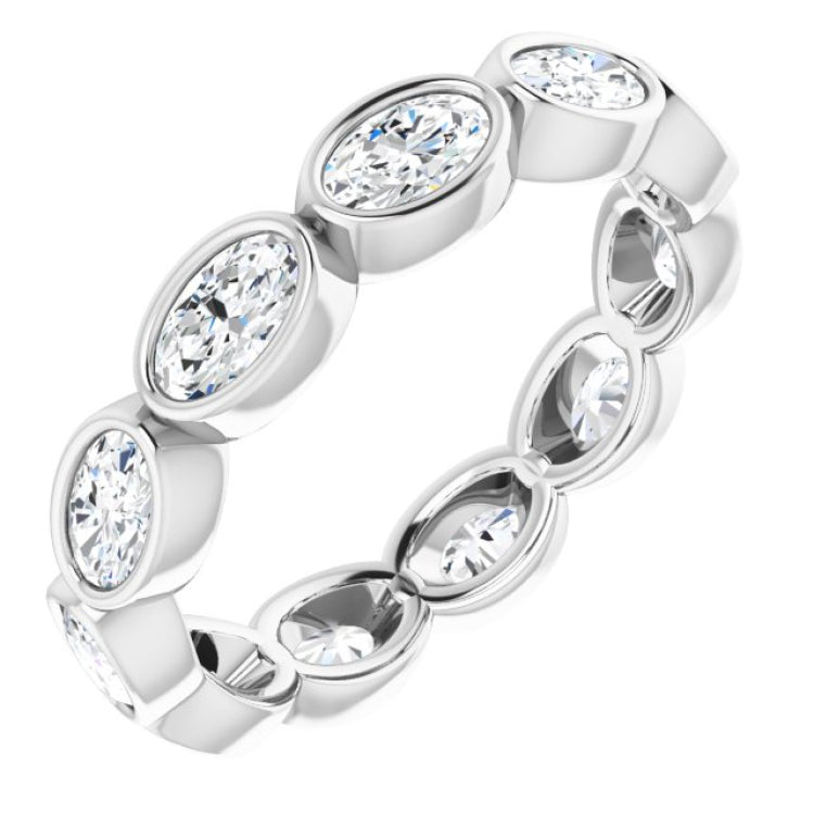 10K White Gold 2 1/6 CTW Lab-Grown Diamond Eternity Band Size 8.5