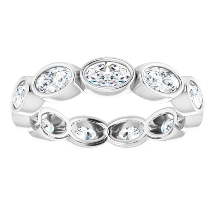 10K White Gold 2 1/6 CTW Lab-Grown Diamond Eternity Band Size 8.5