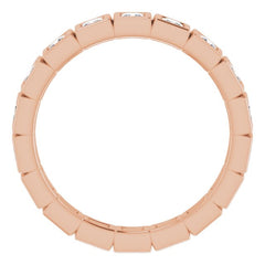 10K Rose Gold 9/10 CTW Lab-Grown Diamond Eternity Band Size 6.5