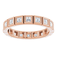 10K Rose Gold 9/10 CTW Lab-Grown Diamond Eternity Band Size 6.5