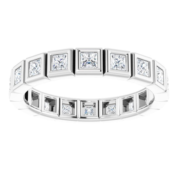 10K White Gold 9/10 CTW Lab-Grown Diamond Eternity Band Size 6.5