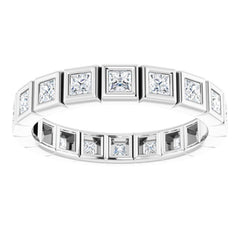 10K White Gold 9/10 CTW Lab-Grown Diamond Eternity Band Size 6.5