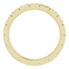 10K Yellow Gold 9/10 CTW Lab-Grown Diamond Eternity Band Size 6.5