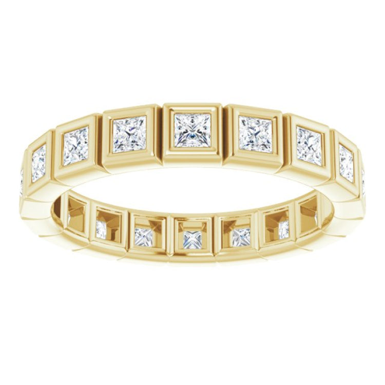 10K Yellow Gold 9/10 CTW Lab-Grown Diamond Eternity Band Size 6.5