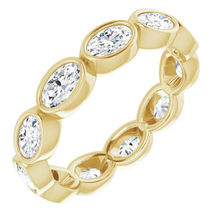 10K Yellow Gold 2 1/6 CTW Lab-Grown Diamond Eternity Band Size 8.5