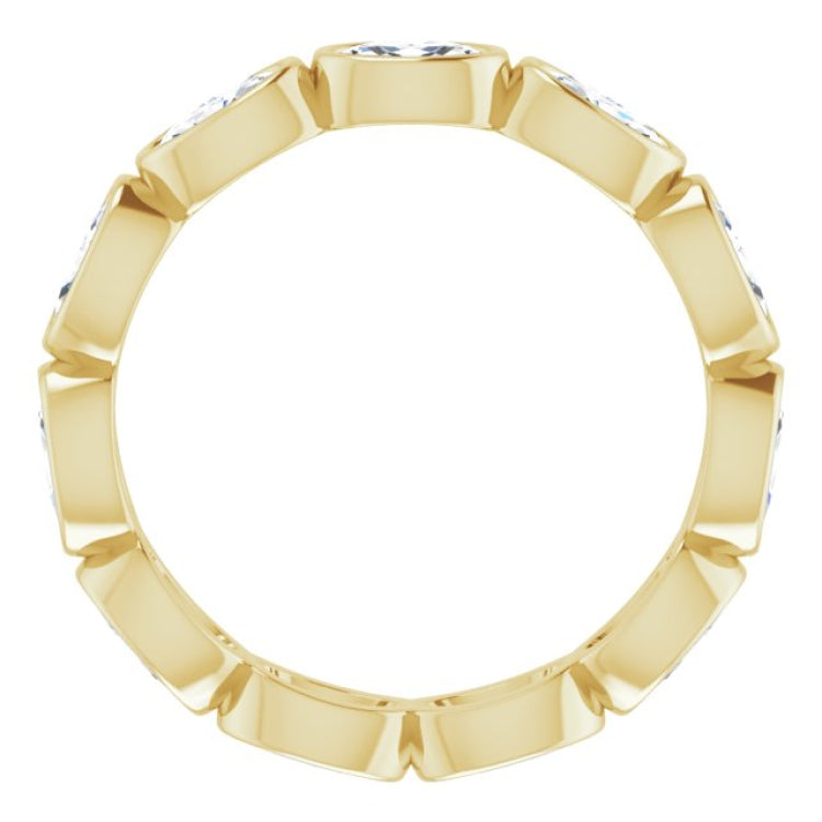 10K Yellow Gold 2 1/6 CTW Lab-Grown Diamond Eternity Band Size 8.5