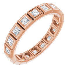 10K Rose Gold 9/10 CTW Lab-Grown Diamond Eternity Band Size 6.75