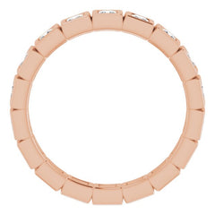 10K Rose Gold 9/10 CTW Lab-Grown Diamond Eternity Band Size 6.75