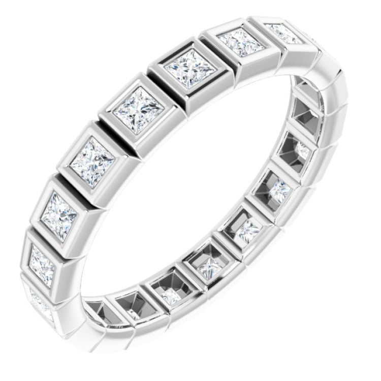 10K White Gold 9/10 CTW Lab-Grown Diamond Eternity Band Size 8.25