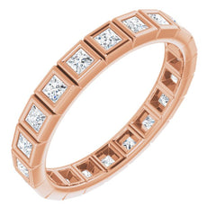 10K Rose Gold 1 1/8 CTW Lab-Grown Diamond Eternity Band Size 8.5