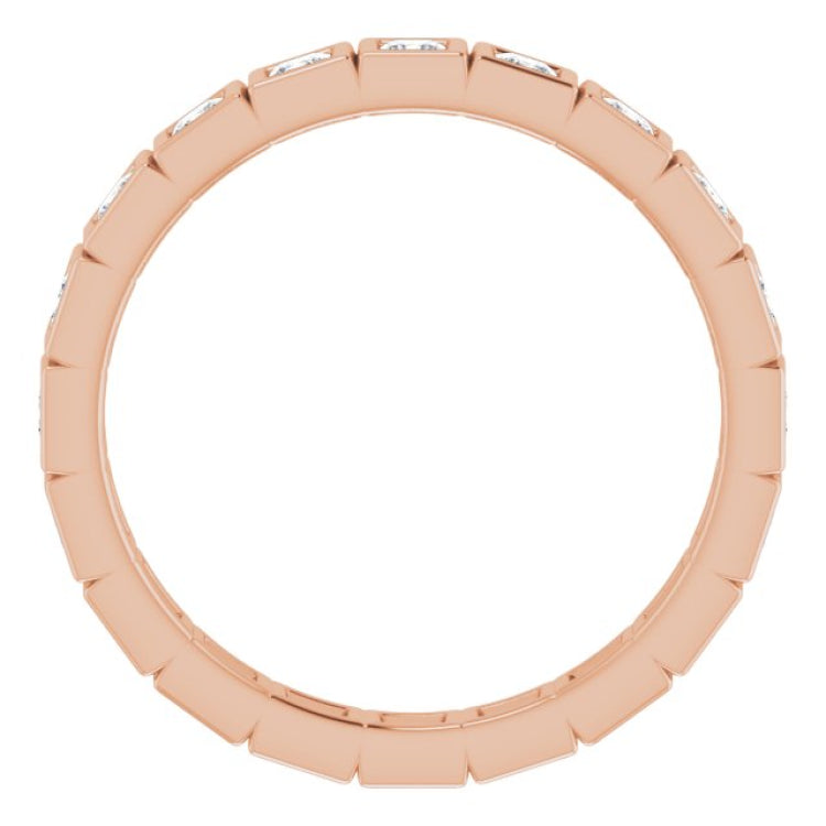 10K Rose Gold 1 1/8 CTW Lab-Grown Diamond Eternity Band Size 8.5